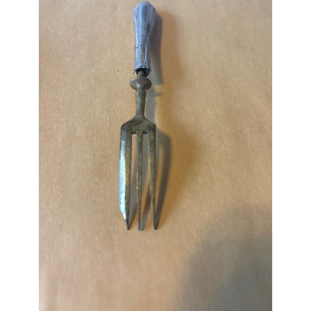 Unbranded Antique Pickle Fork Unisex OS Silver Gold Fair Ornate Beaded‎ Handle